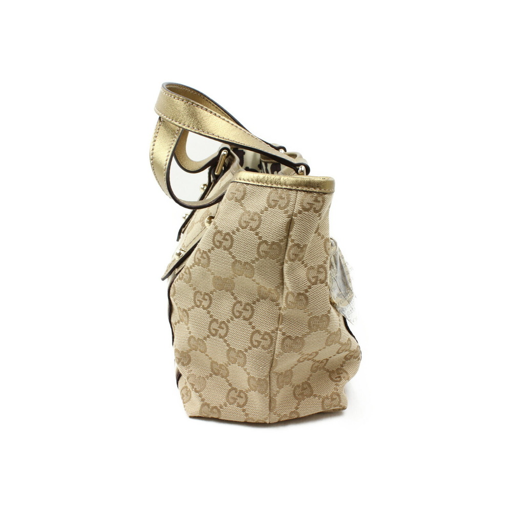 Gucci canvas beige Brown monogram Jolicoeur signature tote GG